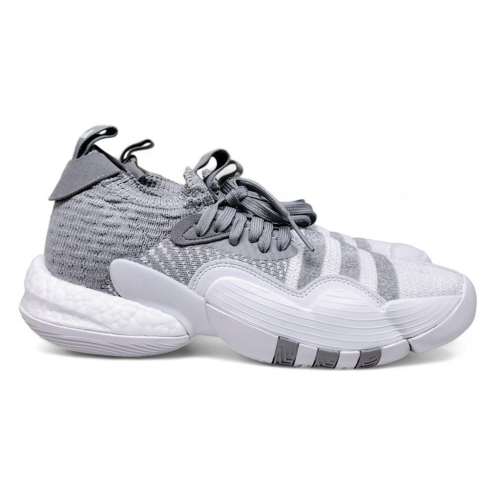 New Adidas Trae Young 2 Grey Moon Men's Size 7 Shoes Gray White Sneakers H03842